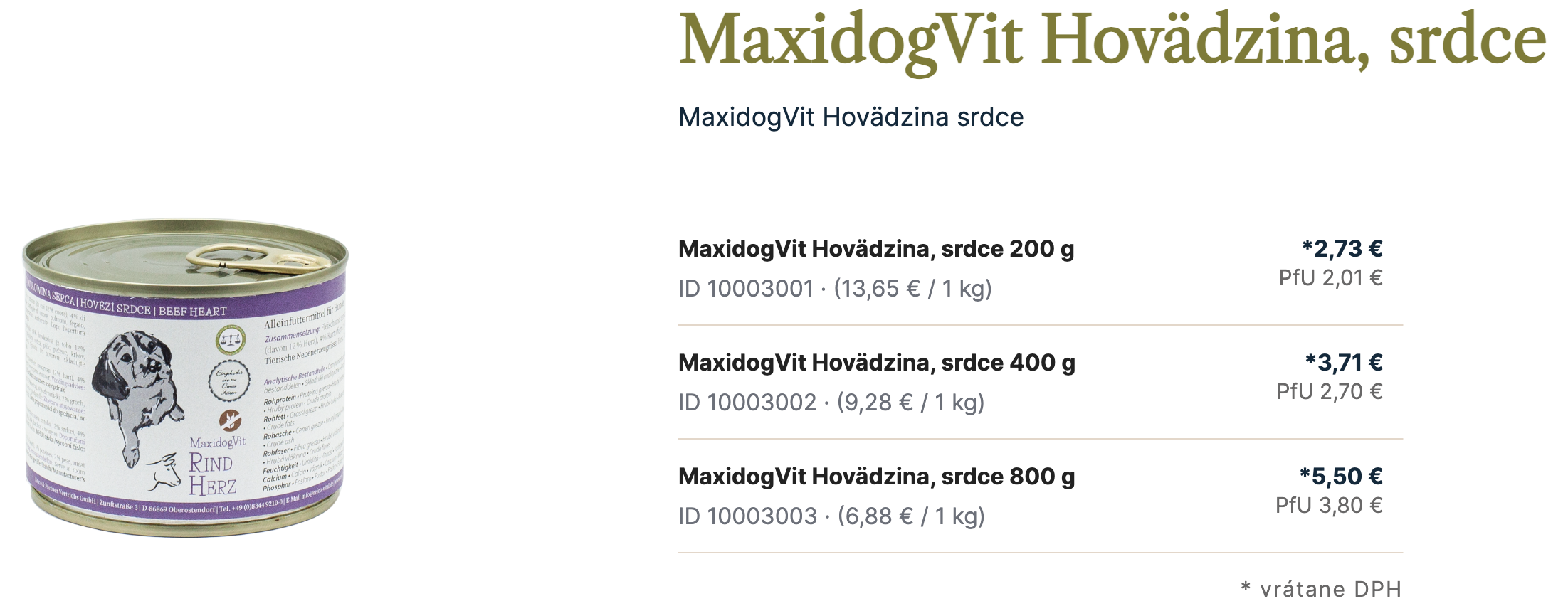 Hovädzina, srdce